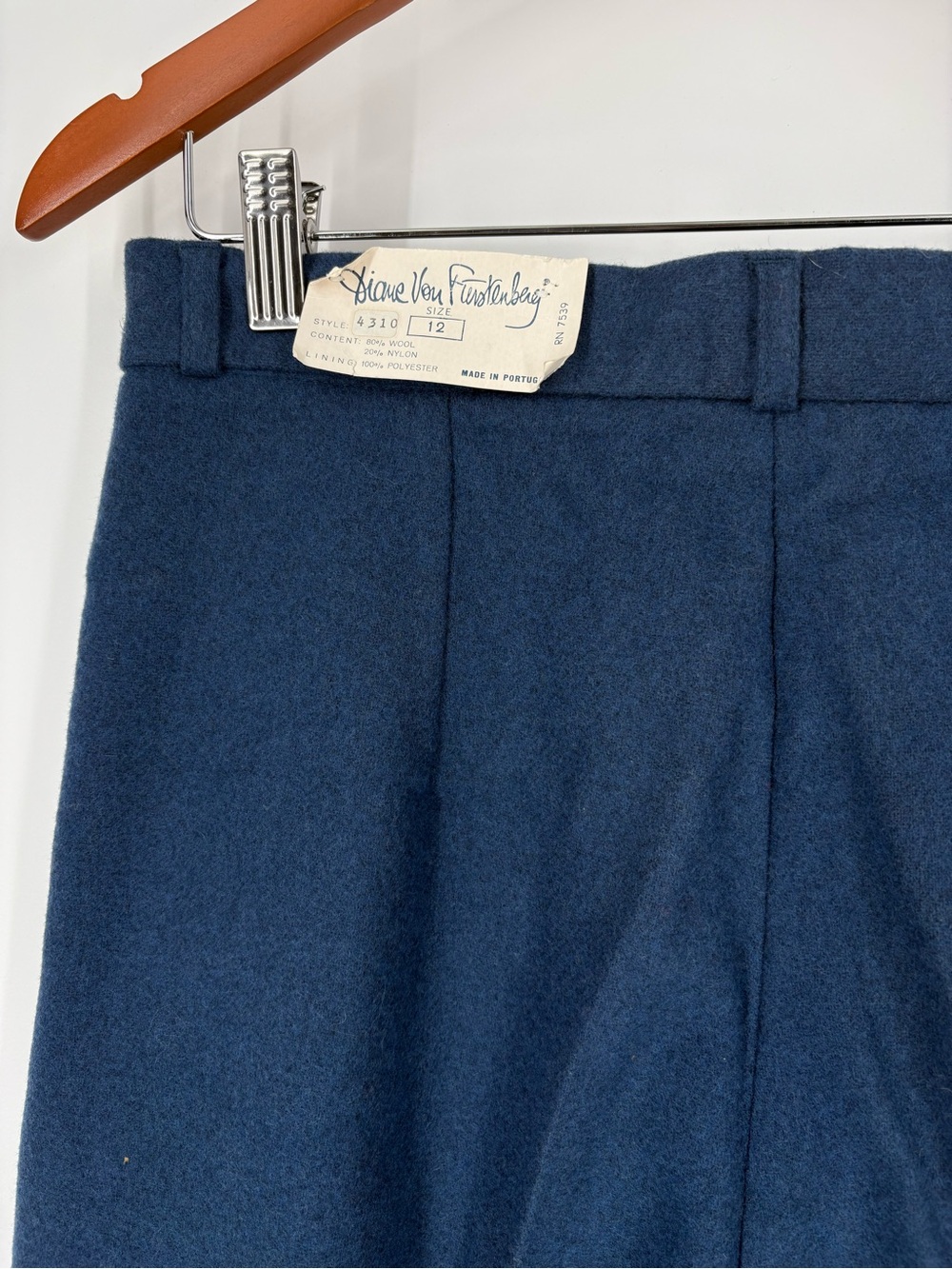 VTG DVF Old Money Wide Leg Cropped Pleated High Rise Trouser Pant NWT Women 12 - Picture 11 of 16